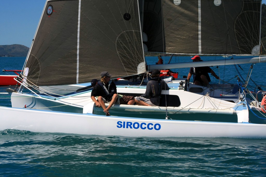 Sirocco crew enjoying the sunshine on Day 2 Meridien Marinas Airlie Beach Race Week © Airlie Beach Race Week media 2012